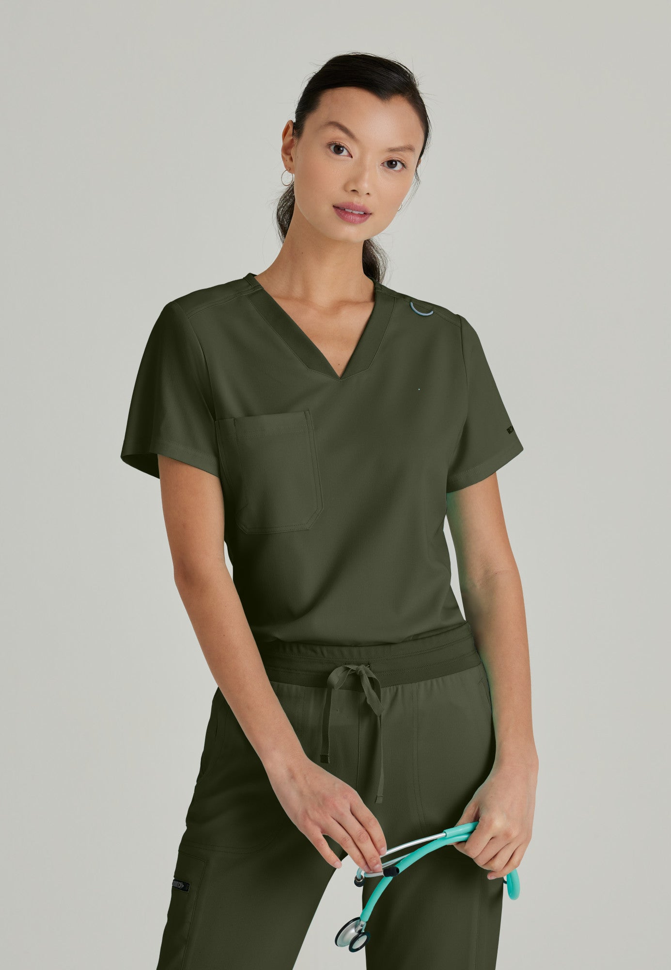 Bree Tuck-in Top - Olive - Jen's Scrubs